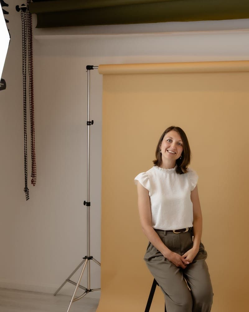 Behind the scenes in the photography studio